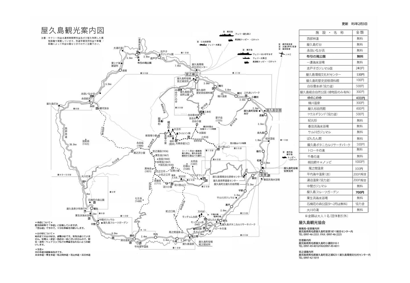 屋久島の概要図